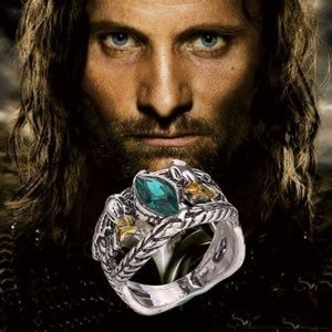 Aragorn's Ring of Barahir, Lord of the Rings / LOTR - made in Italy, size 11